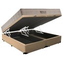 Ver imagem 5 de Cama Box Baú King Sintético Bipartido + Colchão Ortobom Airtech Molas Ensacadas 65x193x203 Bege
