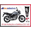 Ver imagem 3 de Kit Adesivo Faixa Protetor Cg Titan 160 Justiceiro Ano 2018 a 2021 Cobra Motoparts
