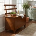 Ver imagem 1 de Caixa de Lenha com Encosto em Madeira Maciça Imbuia