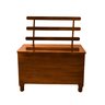 Caixa de Lenha com Encosto em Madeira Maciça Imbuia - 2