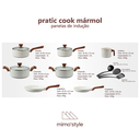 Ver mais imagens de Jogo de Panela Ceramica Antiaderente Indução Mimo Style Pratic Cook Mármol 10 Peças Panelas e Utensí