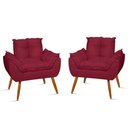 Ver imagem 1 de Kit 02 Poltronas Decor. Opala Pés Palito Sala Marsala