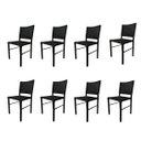 Ver imagem 1 de Kit 8 Cadeiras Camila Corda Náutica e Alumínio Preta