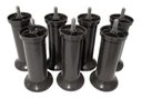Ver imagem 3 de Kit com 7 Pés para Cama Box ou Baú Plástico Ultra Resistente Varian Preto 13cm Altura