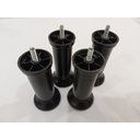 Ver imagem 7 de Kit com 7 Pés para Cama Box ou Baú Plástico Ultra Resistente Varian Preto 13cm Altura