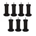 Ver mais imagens de Kit com 7 Pés para Cama Box ou Baú Plástico Ultra Resistente Varian Preto 13cm Altura