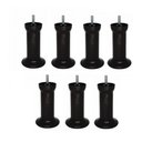 Ver imagem 1 de Kit com 7 Pés para Cama Box ou Baú Plástico Ultra Resistente Varian Preto 13cm Altura