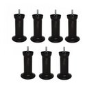 Ver imagem 1 de Kit com 7 Pés para Cama Box ou Baú Plástico Ultra Resistente Varian Preto 13cm Altura