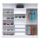 Ver imagem 4 de Guarda-Roupa 3 Portas de Correr 3 com Espelho 3 Gavetas Lumina Branco