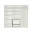 Ver imagem 5 de Guarda-Roupa 3 Portas de Correr 3 com Espelho 3 Gavetas Lumina Branco