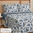 Ver imagem 4 de Jogo de Cama Lençol Casal 4 Peças 150 Fios Antialérgico Camesa