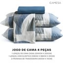 Ver imagem 3 de Jogo de Cama Lençol Casal 4 Peças 150 Fios Antialérgico Camesa