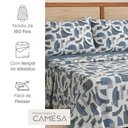 Ver imagem 2 de Jogo de Cama Lençol Casal 4 Peças 150 Fios Antialérgico Camesa