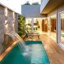 Ver imagem 3 de Cascata de Embutir para Piscina 25cm em Aço Inox 316 Queda D’Água Decorativa