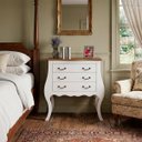 Ver imagem 2 de Cômoda Bombê Linz 3 Gavetas 96 X 90 X 40 Cm (a X L X P) - Cor Branco - Imbuia Glazer