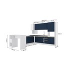 Ver imagem 2 de Cozinha de Canto Modulada Celeste Kappesberg 100% Mdf Branco/azul