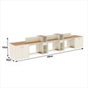 Ver imagem 2 de Estação de Trabalho 6 Lugares Noruega Office 6 Mesas 4 Armários 4 Aparadores -via Nossa -off White