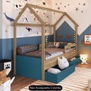 Ver imagem 6 de Cama Infantil Casinha com 2 Gavetas Infix C06 Aveiro/azul - Mpozenato