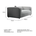 Ver imagem 4 de Kit Sofá 3 Lugares 200cm e Poltrona Cecília Bouclé