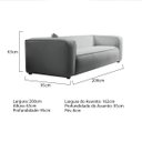 Ver imagem 3 de Kit Sofá 3 Lugares 200cm e Poltrona Cecília Bouclé
