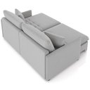 Ver imagem 7 de Sofá Cama Retrátil para Sala de Estar 254cm Una K01 Veludo Cinza Claro - Lyam Decor