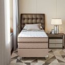 Ver imagem 6 de Cama Box Solteiro Molas Ensacadas 88CMX63CMX188CM Sonhare Montreal Bege