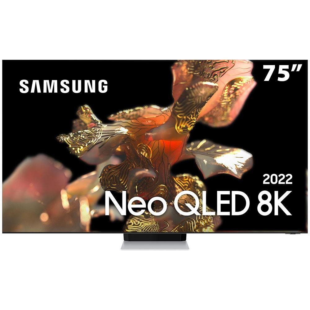 Smart TV 75 Ppl Neo QLED 8K QN900B + Smart TV 32 Pol QLED Full HD The Frame 32LS03B Samsung em Aço E - 2