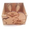 Kit com 6 Caixas Mdf sem Tampa Aplique Coelho Tam: 15l X 15c X 5acm - 2