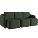 Ver imagem 1 de Sofá Cama para Sala de Estar 3 Lugares 276cm Montserrat K01 Veludo Verde - Lyam Decor