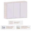 Ver imagem 4 de Armário Aéreo para Cozinha 120 Cm 3 Portas Atenas Cinza Cristal