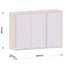 Ver imagem 3 de Armário Aéreo para Cozinha 120 Cm 3 Portas Atenas Cinza Cristal