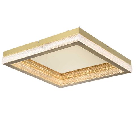 Plafon Sobrepor Cristal Led Bronze 40cm Ca036-bz