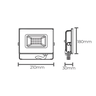 Refletor Led 100w 6500k Taschibra Pt - 3