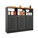 Ver imagem 2 de Bancada Balcão com 3 Portas 1,20m Chumbo Indekes