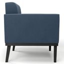 Ver mais imagens de Poltrona Decorativa Base Madeira Preto Ana Suede Azul Marinho - Ibiza