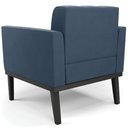 Ver imagem 7 de Poltrona Decorativa Base Madeira Preto Ana Suede Azul Marinho - Ibiza