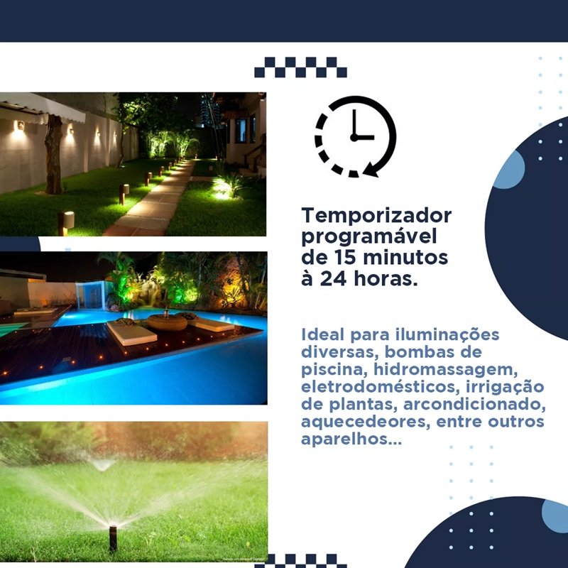 Temporizador de Tomada Timer Mecânico Analógico Bivolt 110v/220v - 5