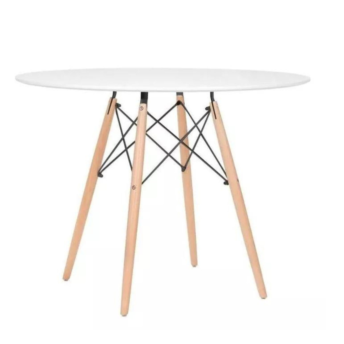 Mesa Eiffel Eames 90cm com Cadeiras Leda Estofada 4 Unidades - 6