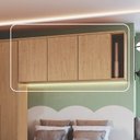 Ver imagem 2 de Módulo Aéreo para Quarto 3 Portas Elegance Marrom/Angelin