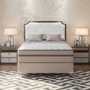 Ver imagem 7 de Cama Box Casal 138x188x63cm Molas Ensacadas Sonhare Montreal Bege