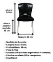 Ver imagem 3 de Kit 10 Cadeiras Bistrô Plástico Pés Alumínio Cor:marrom