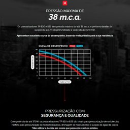 Pressurizador De Água Komeco TP820 G3 1/4CV Bivolt - 3