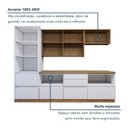 Ver imagem 7 de Cozinha Completa Modulada 5 Peças 8 Portas 6 Gavetas com Rodapé Norten Branco/Nature