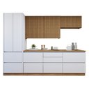 Ver imagem 3 de Cozinha Completa Modulada 5 Peças 8 Portas 6 Gavetas com Rodapé Norten Branco/Nature