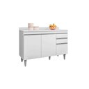 Ver imagem 2 de Conjunto Balcão de Cozinha com Tampo Pursat Mdp/bp Branco G96 - Gran Belo