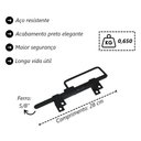 Ver imagem 3 de Kit 5 Trincos Cavalo c/ Alça Portão Porteira Aço Preto 280mm