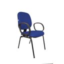 Ver imagem 1 de Cadeira Fixa Diretor Fire - Couro Sintetico Corano - Azul