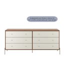 Ver imagem 3 de Cômoda 6 Gavetas Jasper Off White e Canella 182cm
