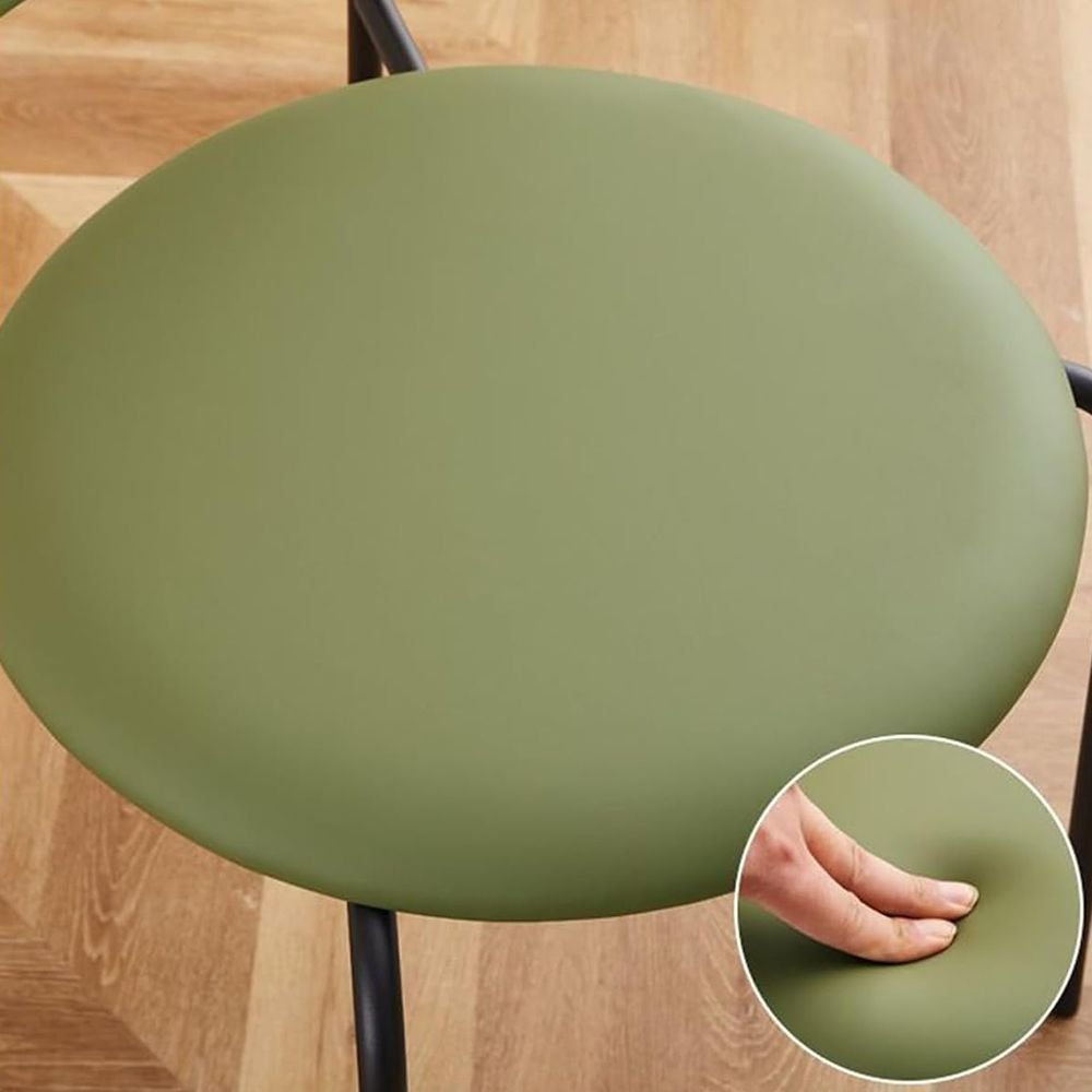 Ver imagem 6 de Kit 2 Cadeiras Jantar Velvet Encosto Rattan Estofado Verde