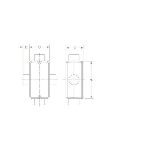 Condulete Fixo 1 Tipo X Tampa Rosca Bsp Pintura 56109083